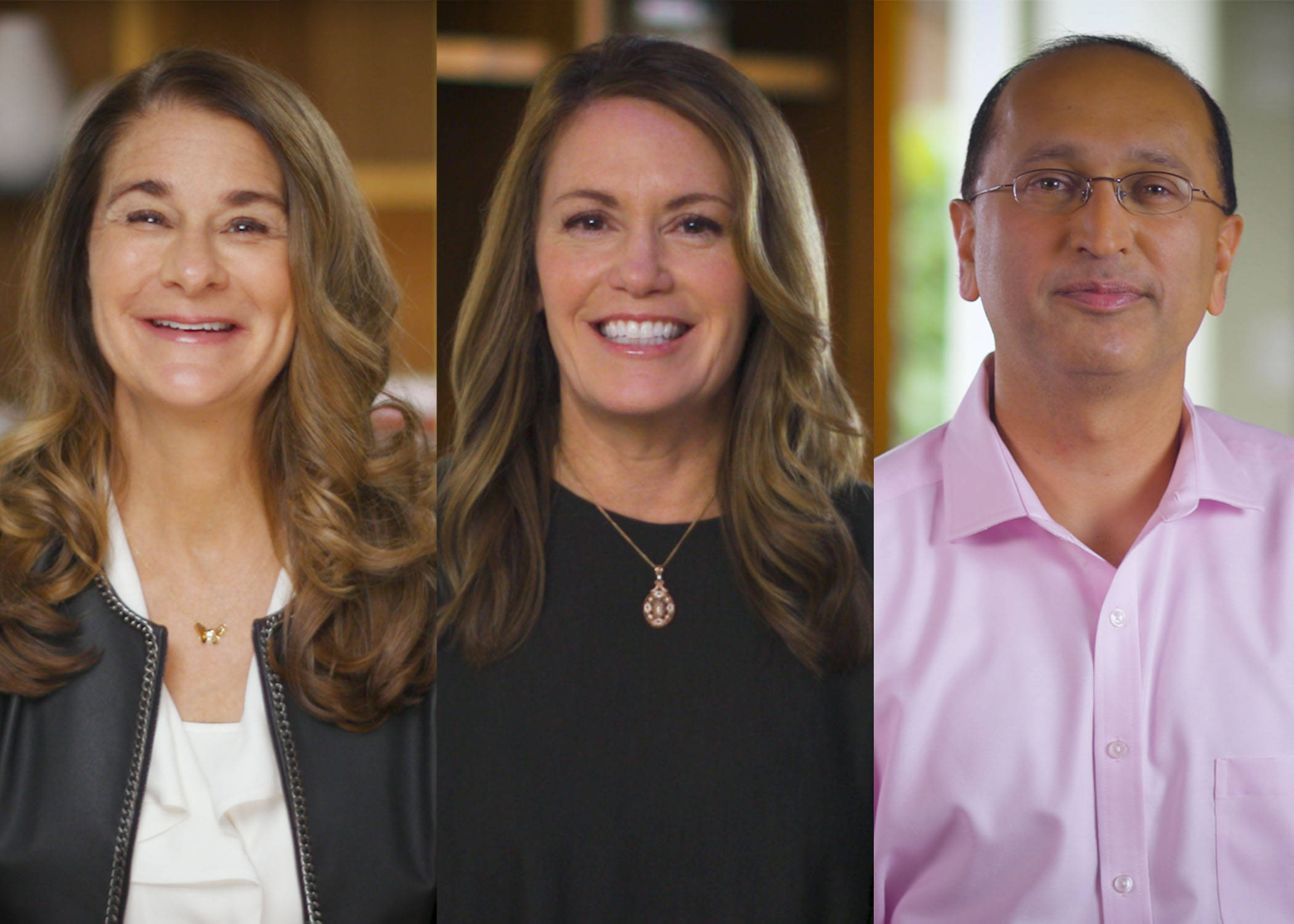 Melinda Gates, Peggy Johnson and Navin Chaddha