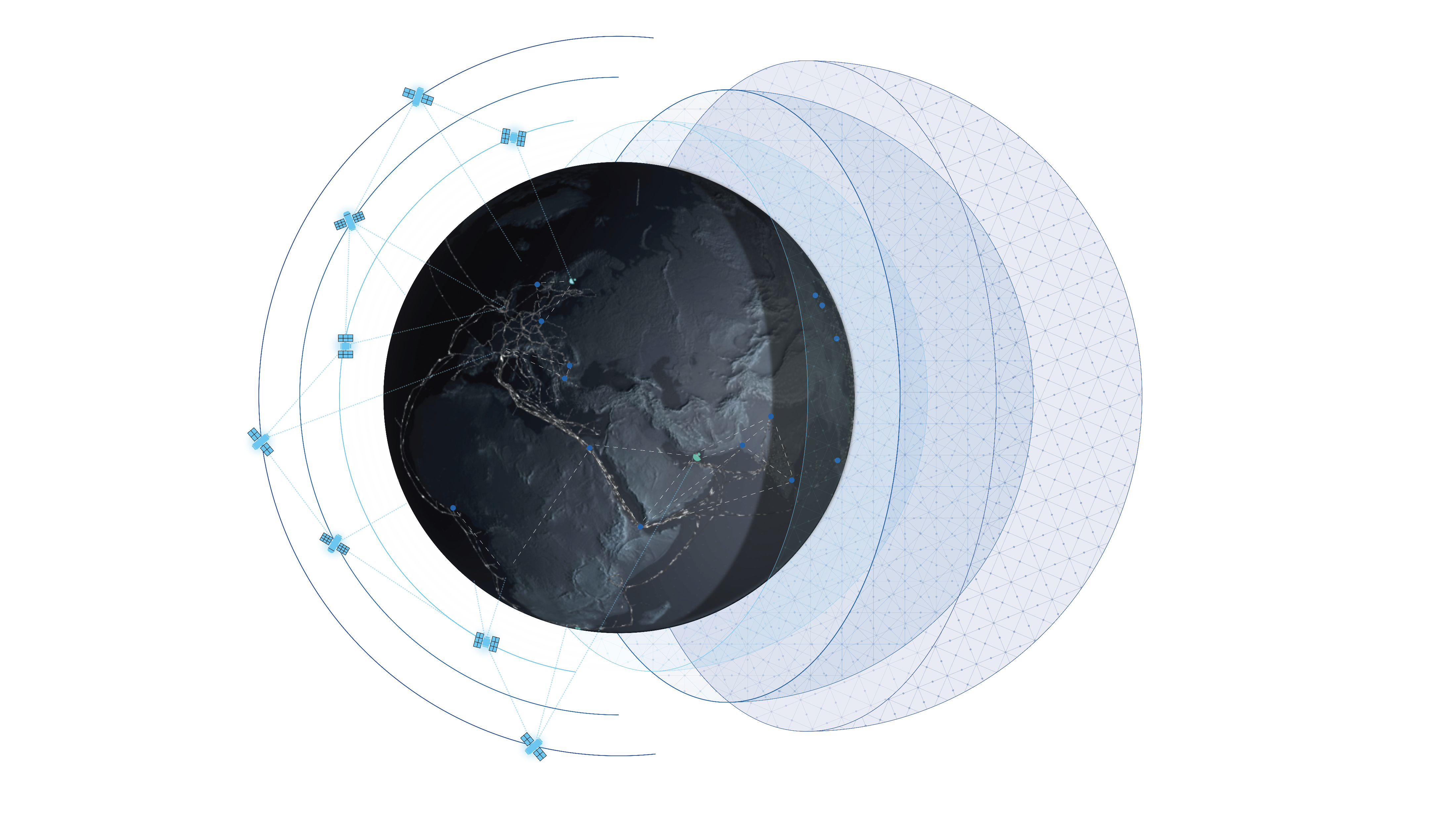 satellites orbiting earth