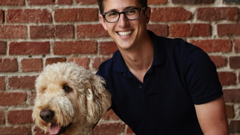 Brandon with dog