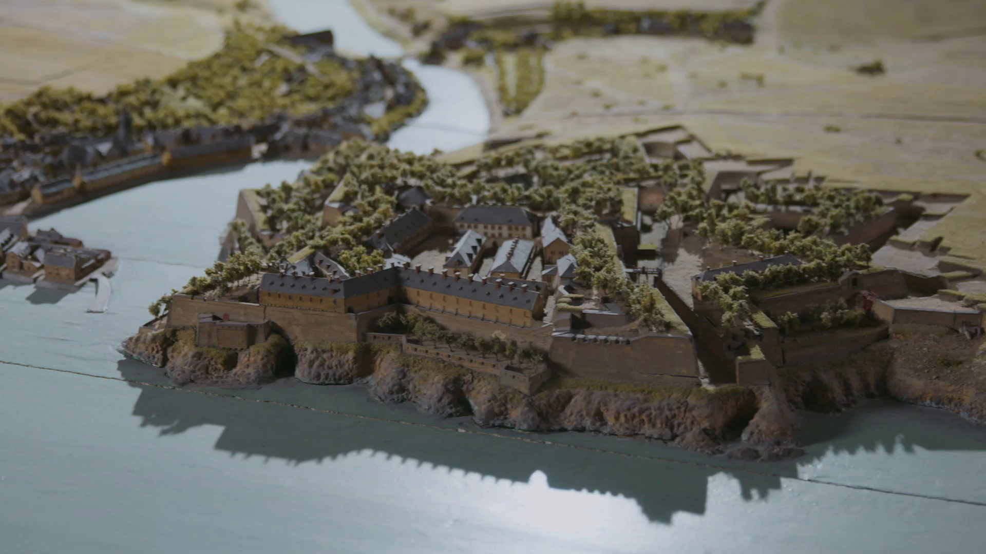 Hololens viewing a model of Mont Saint Michel