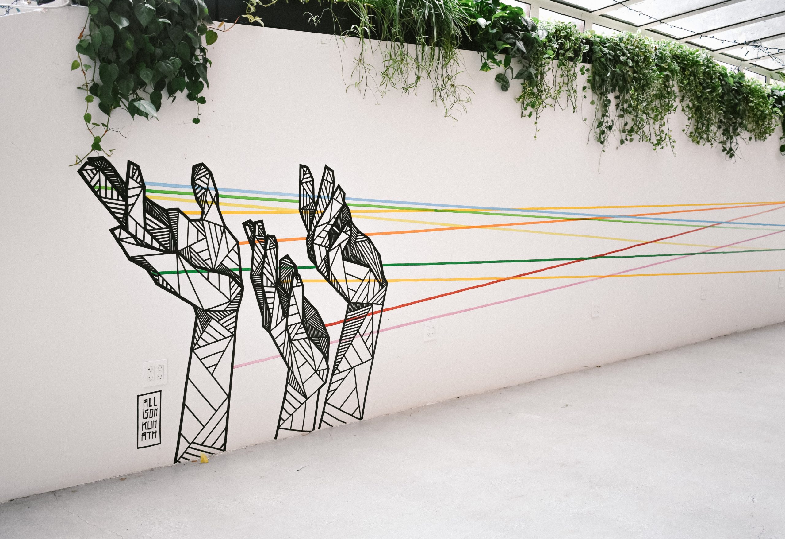 an abstract picture of street art