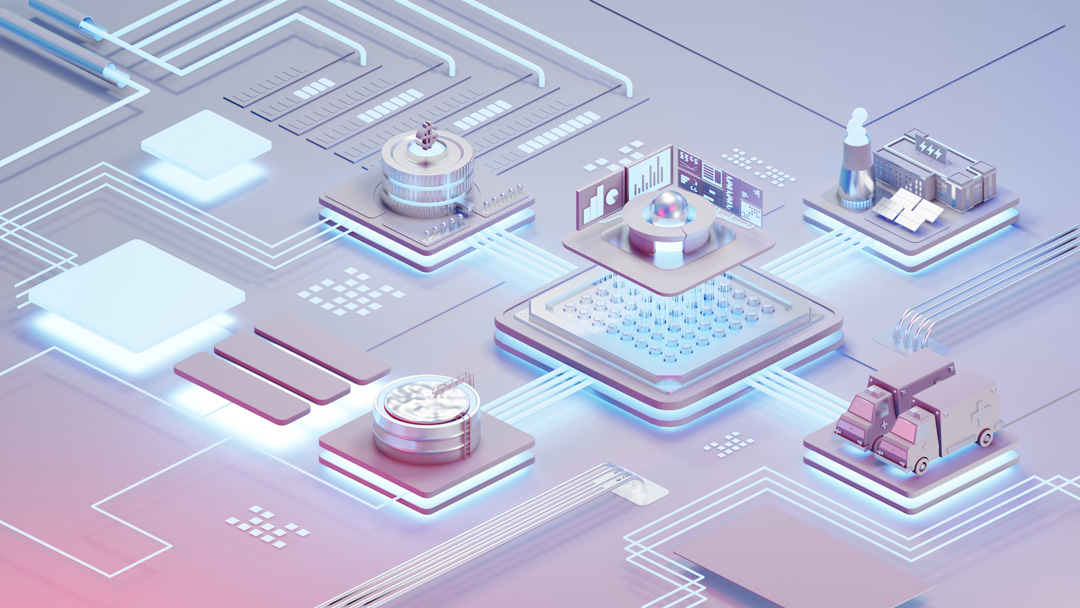 Graphic illustrating protecting critical infrastructure against cyber threats